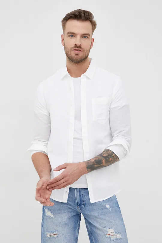 Lanena srajca Calvin Klein Moški