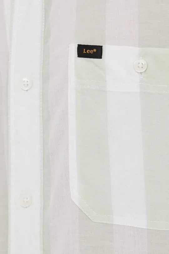 Lee koszula bawełniana blady zielony