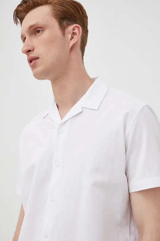 bijela Košulja s dodatkom lana Selected Homme