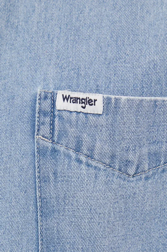 Wrangler camicia di jeans blu