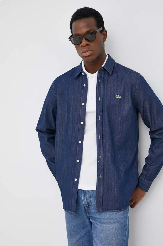 navy Lacoste cotton shirt Men’s