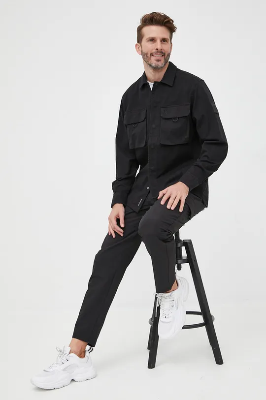 Calvin Klein Jeans koszula jeansowa J30J320083.PPYY czarny