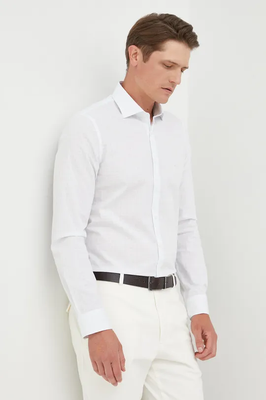 λευκό Βαμβακερό πουκάμισο Michael Kors Ανδρικά