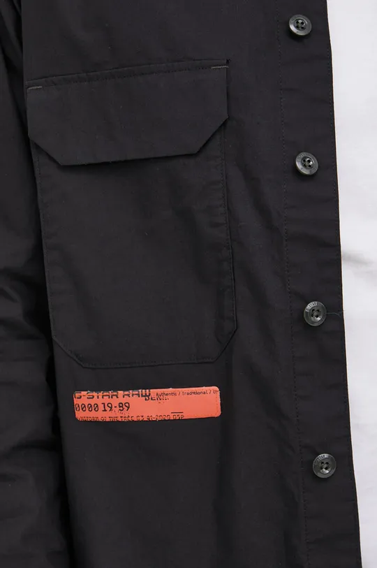 Βαμβακερό πουκάμισο G-Star Raw μαύρο