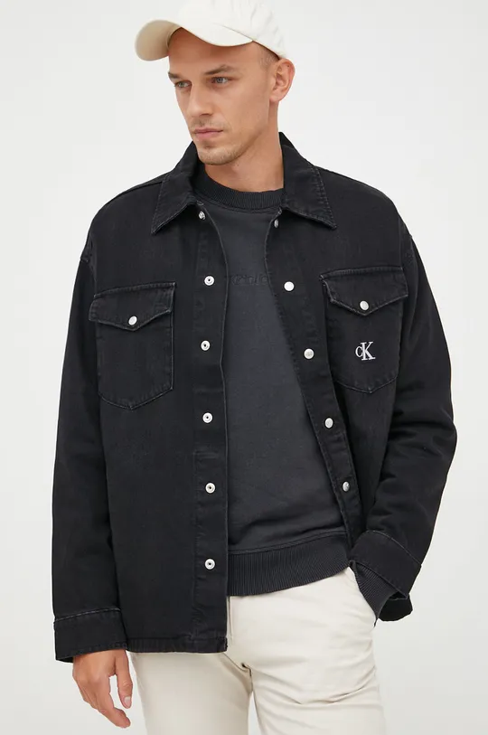 Rifľová bunda Calvin Klein Jeans  100% Bavlna