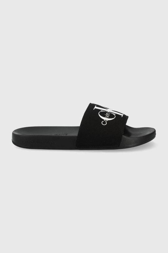 czarny Calvin Klein Jeans Klapki SLIDE MONOGRAM CO Damski