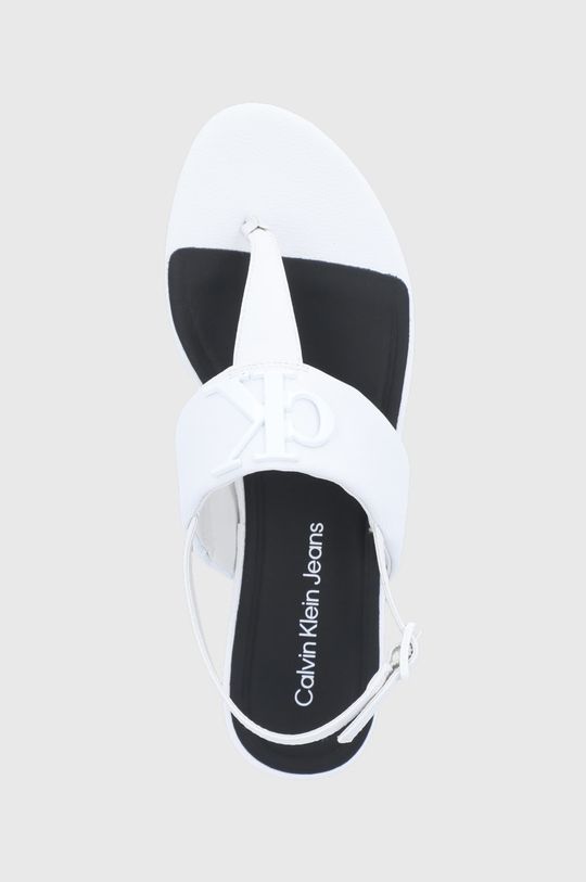 bílá Kožené sandály Calvin Klein Jeans
