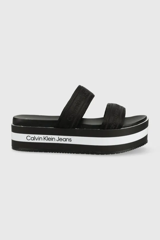 czarny Calvin Klein Jeans klapki YW0YW00561.BDS Damski