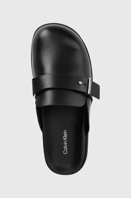 чёрный Кожаные шлепанцы Calvin Klein