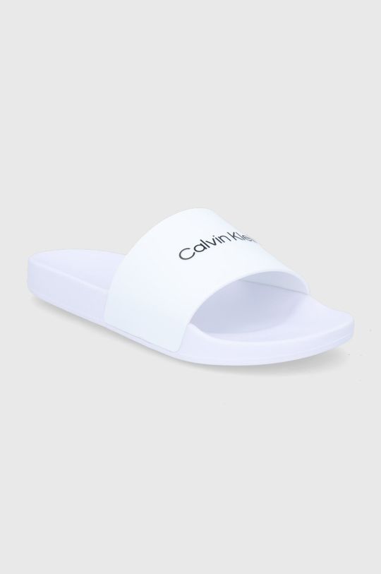 Calvin Klein klapki biały