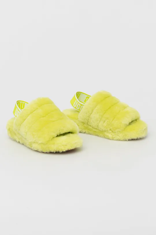 Vlnené papuče UGG zelená
