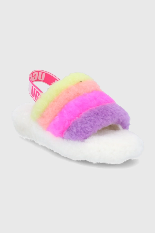 UGG kapcie wełniane Fluff Yeah Slide multicolor