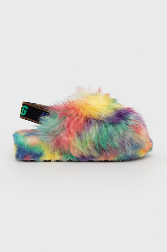 мультиколор Шерстяные тапочки UGG Fluff Yeah Pride Женский