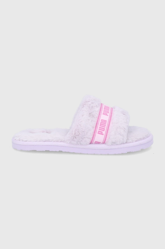 fioletowy Puma kapcie Puma Fluff 384937 Damski