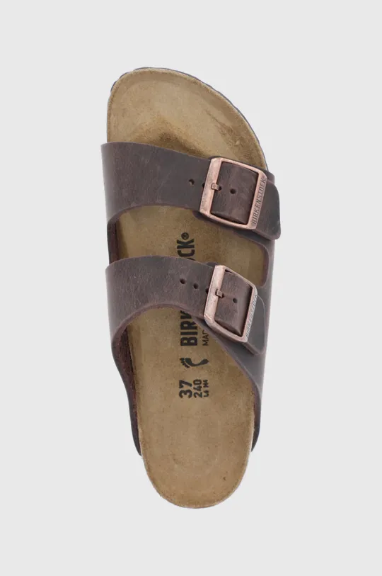 hnědá Kožené pantofle Birkenstock Arizona