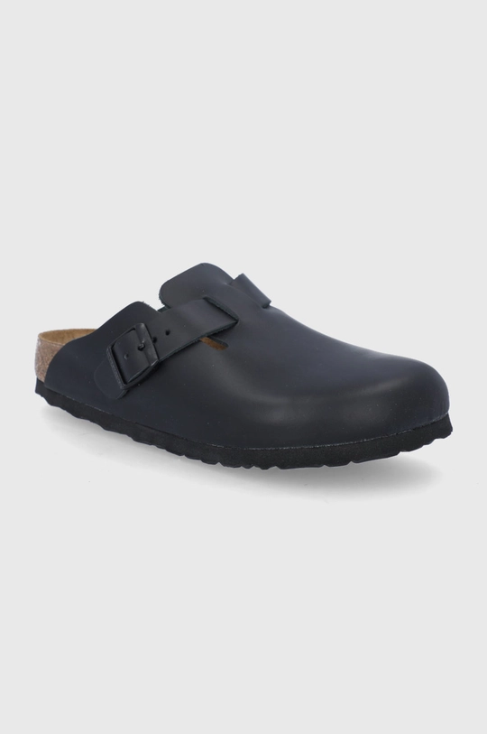 Кожаные шлепанцы Birkenstock Boston чёрный