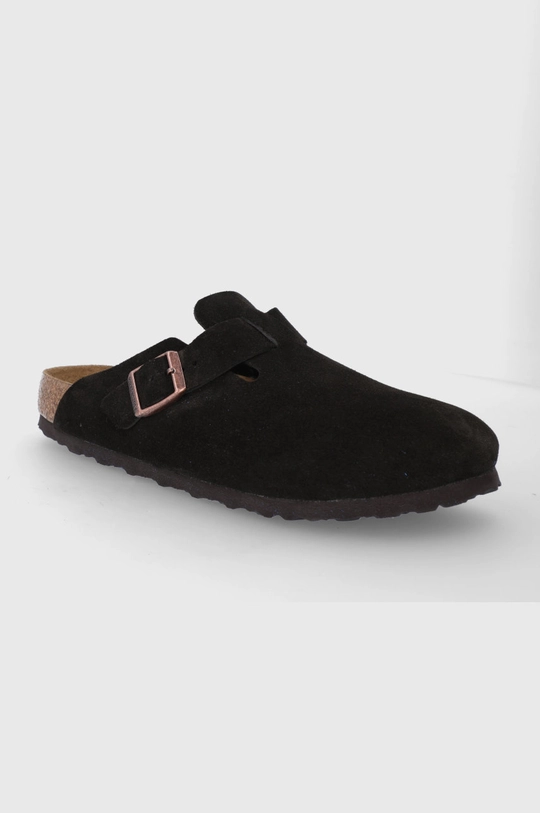 Semišové papuče Birkenstock Boston hnědá