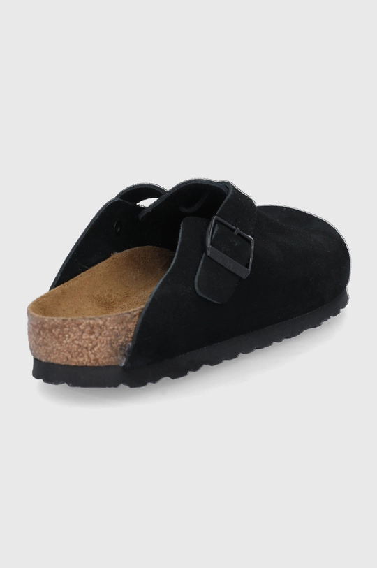 Birkenstock klapki zamszowe Boston Cholewka: Skóra zamszowa, Wnętrze: Skóra zamszowa, Podeszwa: Materiał syntetyczny