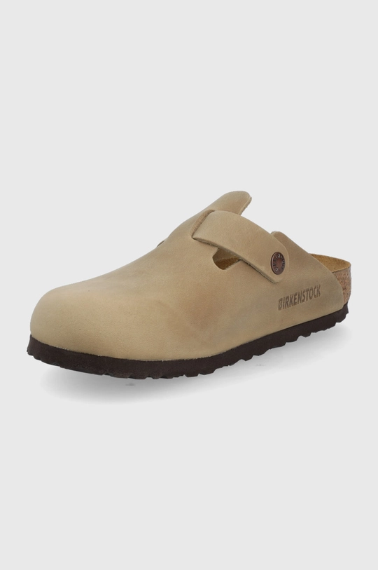 Birkenstock suede sliders Boston  Uppers: Suede Inside: Natural leather Outsole: Synthetic material