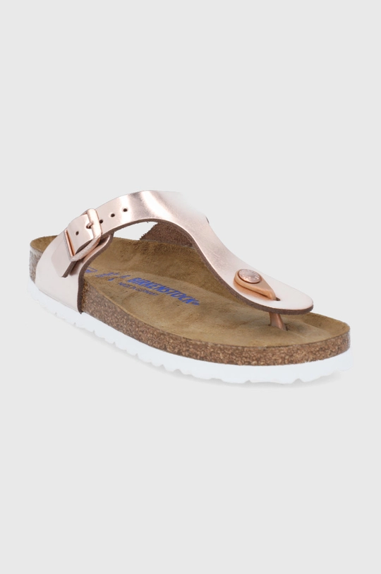 Birkenstock leather flip flops Gizeh pink