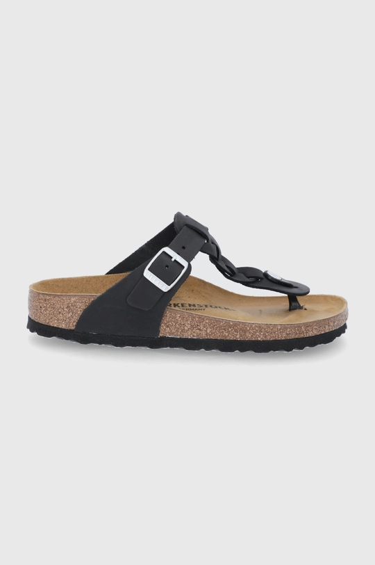 μαύρο Δερμάτινες σαγιονάρες Birkenstock Gizeh Γυναικεία