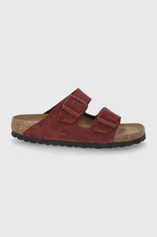 коричневий Замшеві шльопанці Birkenstock Arizona Жіночий