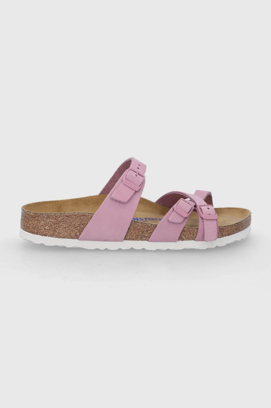 фіолетовий Замшеві шльопанці Birkenstock Franca Жіночий