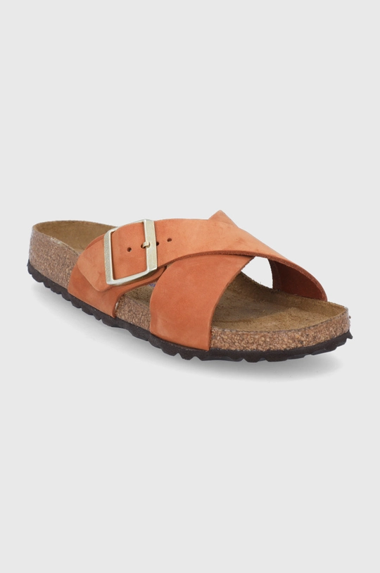 Παντόφλες σουέτ Birkenstock Siena πορτοκαλί