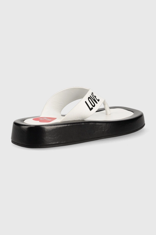 Love Moschino bőr flip-flop fehér