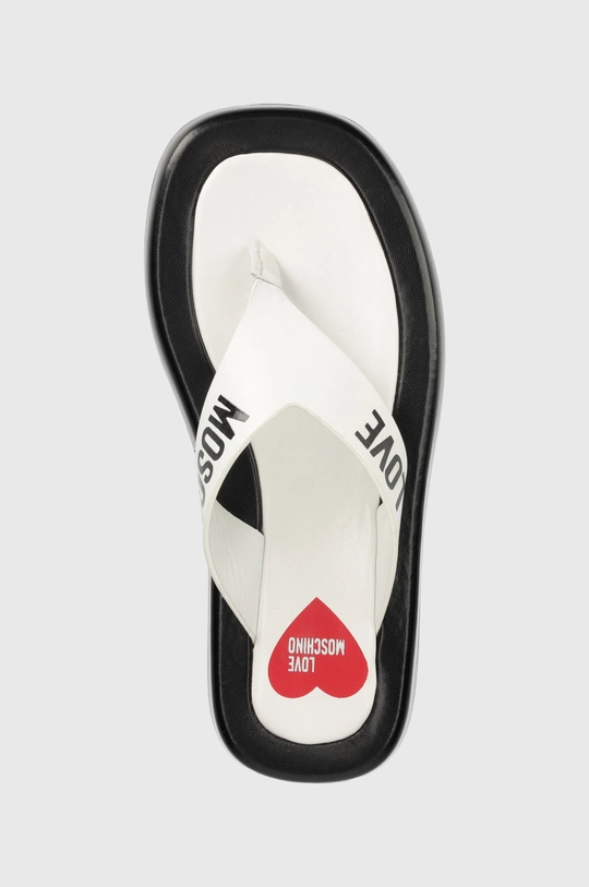 fehér Love Moschino bőr flip-flop