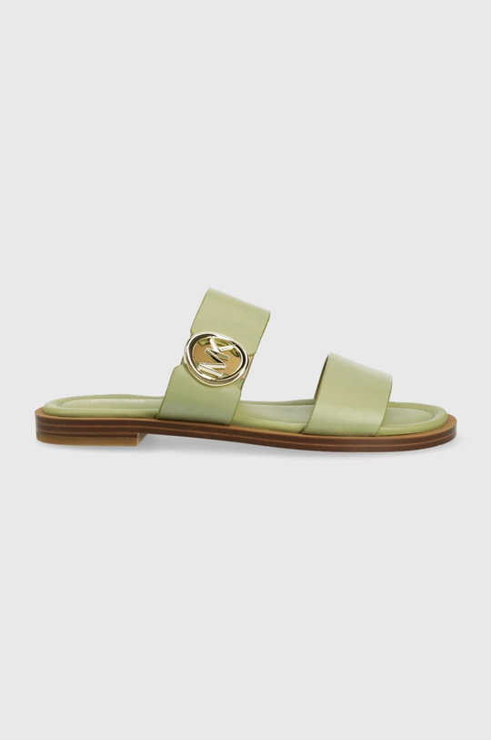 zielony MICHAEL Michael Kors klapki skórzane SUMMER SANDAL 40S2SUFA1L.378 Damski