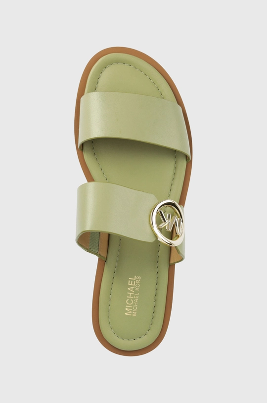 zielony MICHAEL Michael Kors klapki skórzane SUMMER SANDAL 40S2SUFA1L.378