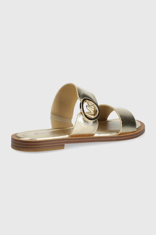 Kožené šľapky MICHAEL Michael Kors Summer Sandal zlatá