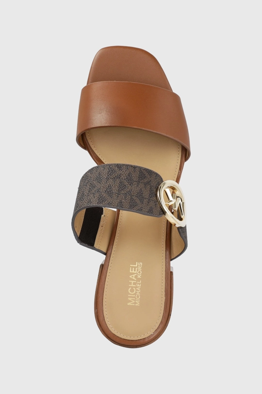 hnedá Kožené šľapky MICHAEL Michael Kors Summer Mid