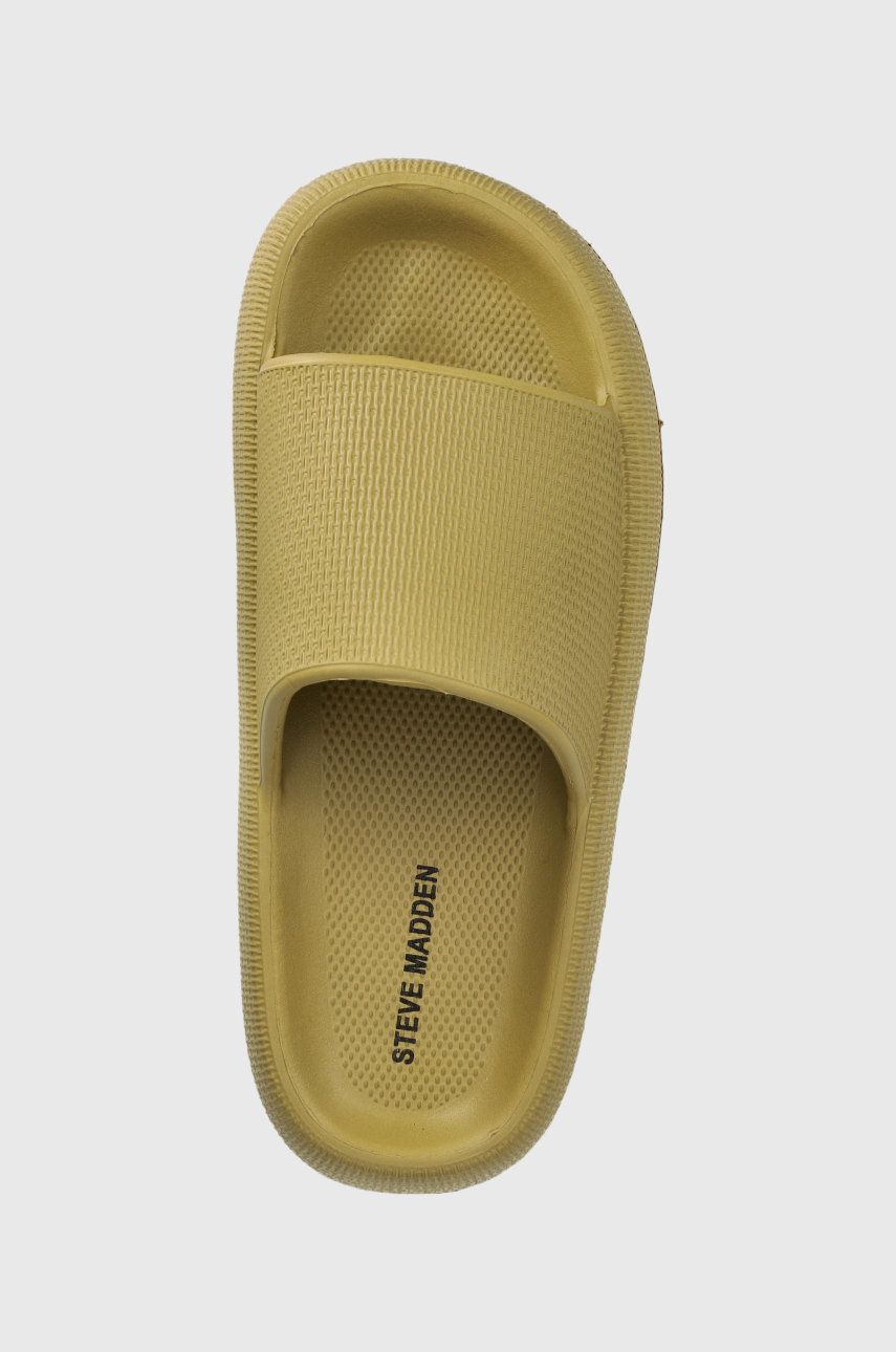 Steve Madden klapki Scuba damskie kolor zielony na platformie