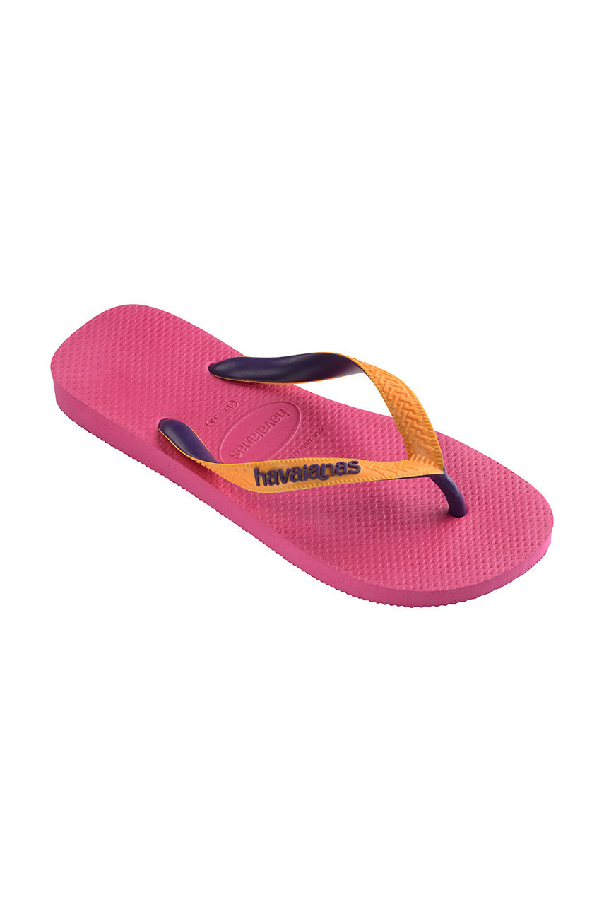 Вьетнамки Havaianas Top Mix женские цвет розовый на плоском ходу ...