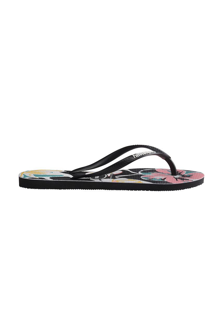 Havaianas japonki Slim Floral Basic czarny