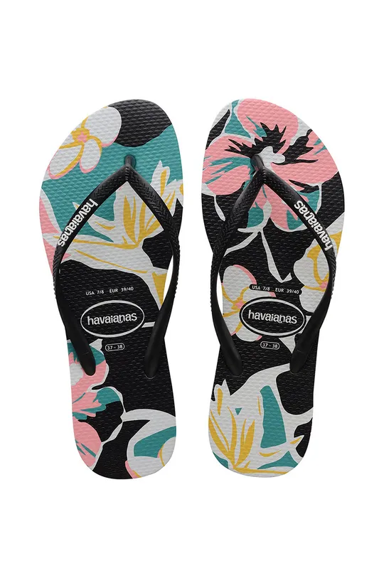 μαύρο Σαγιονάρες Havaianas Slim Floral Basic Γυναικεία