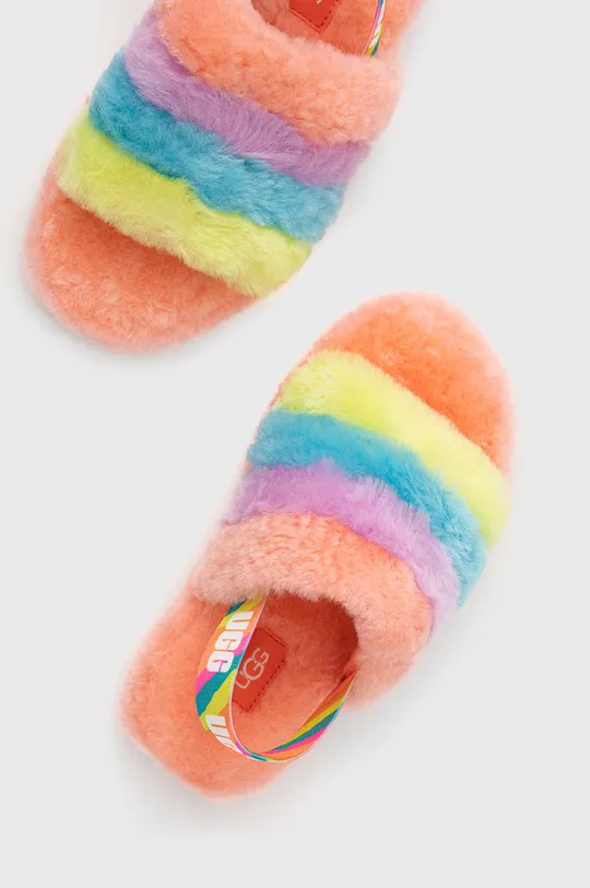 viacfarebná Detské vlnené papuče UGG Fluff Yeah Slide