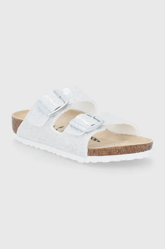 Detské šľapky Birkenstock strieborná