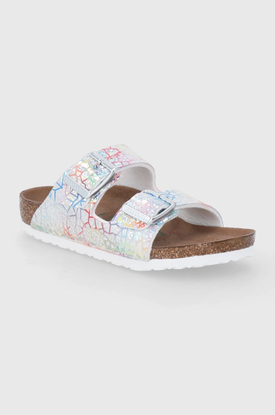 Birkenstock gyerek papucs ezüst