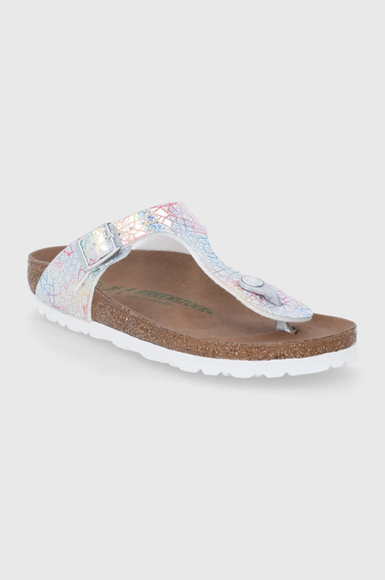 Otroške japonke Birkenstock srebrna