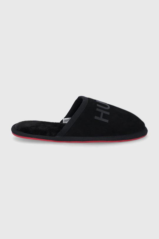 čierna Semišové papuče Hugo Pánsky