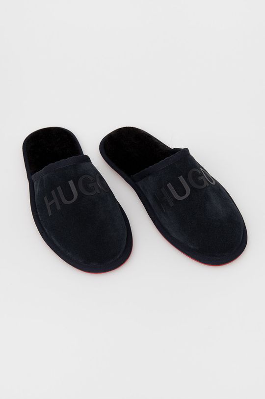 Semišové papuče Hugo námořnická modř