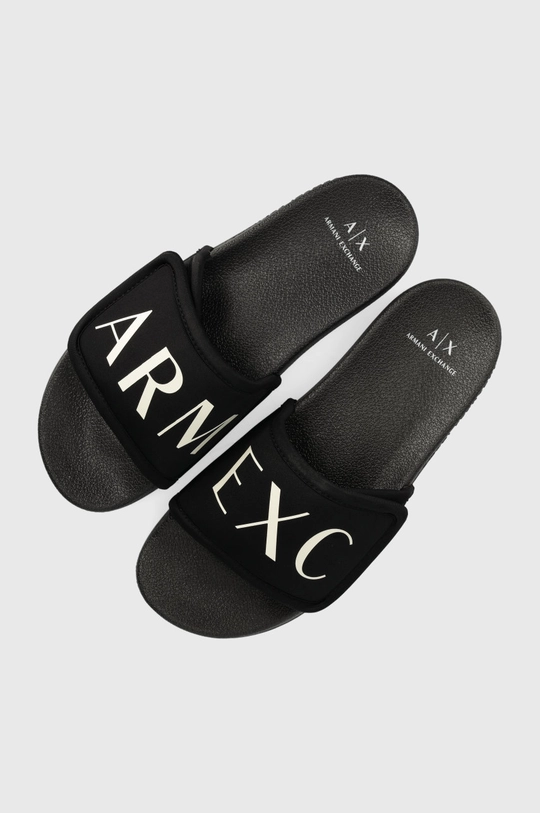 czarny Armani Exchange klapki XUP008.XV551.00002 Męski