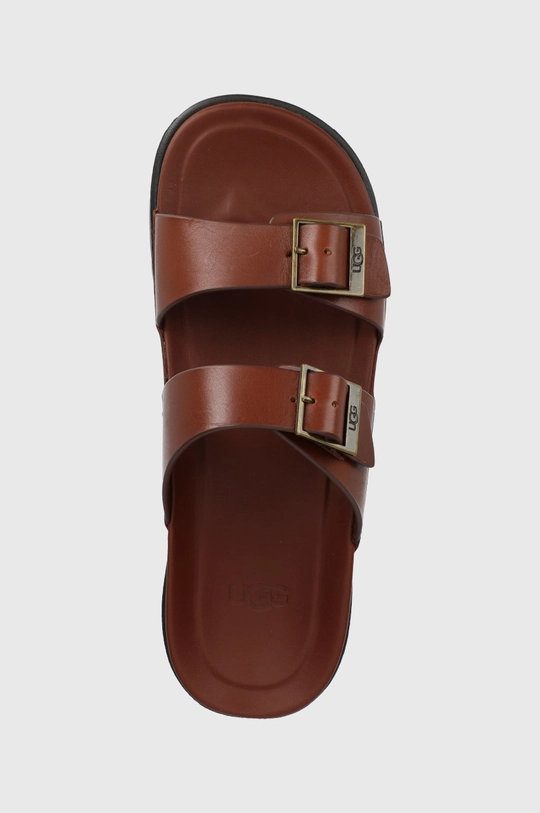 коричневый Кожаные шлепанцы UGG Wainscott Buckle Slide