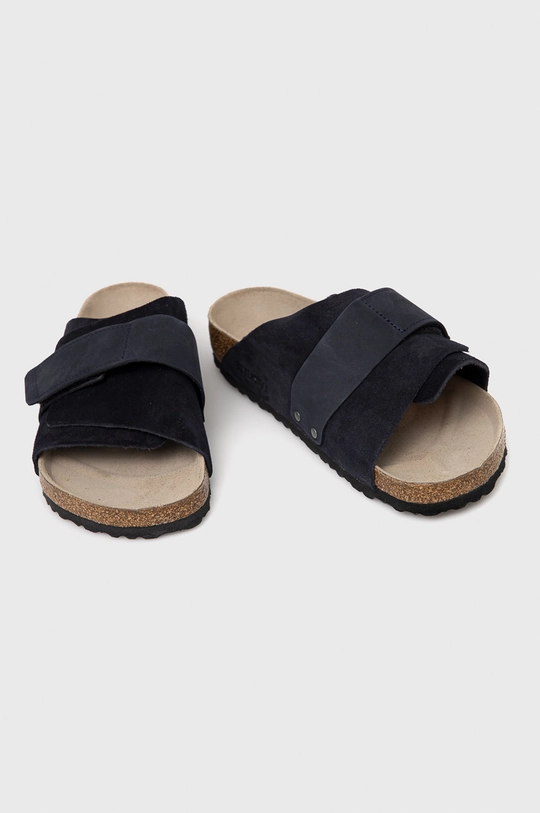 Замшевые шлепанцы Birkenstock Kyoto тёмно-синий