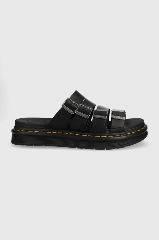 black Dr. Martens leather sliders Men’s