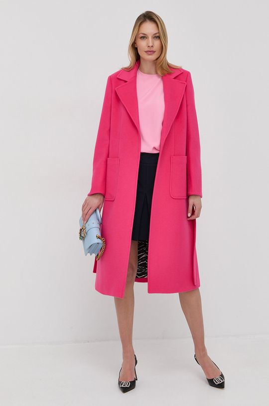 růžová Vlněný kabát MAX&Co. Dámský