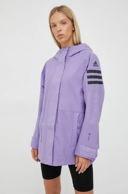 vijolična Vodoodporna jakna adidas TERREX Utilitas Ženski